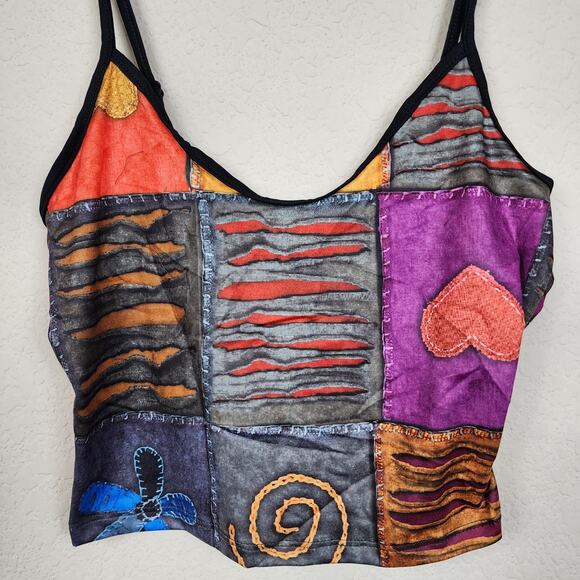 NWT Large Patchwork Print Tank Top - Picture 6 of 6